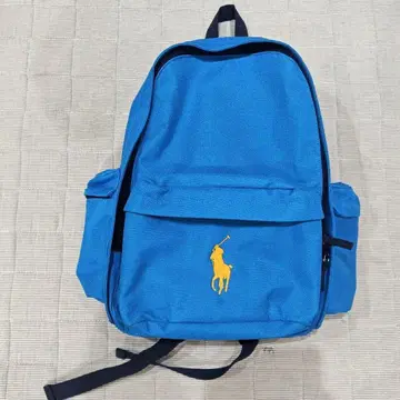 컨디션 최상 폴로 랄프 로렌 빅포니 캔버스 백팩 스카이블루