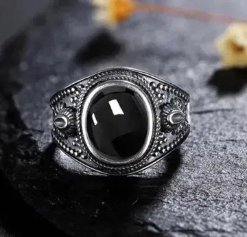 스털링 실버 925 빈티지 블랙 오닉스