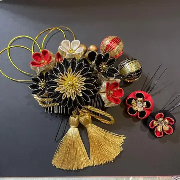 츠마미자이쿠 머리 장식 결혼식 혼례 신부 성인식 졸업식 시치고산