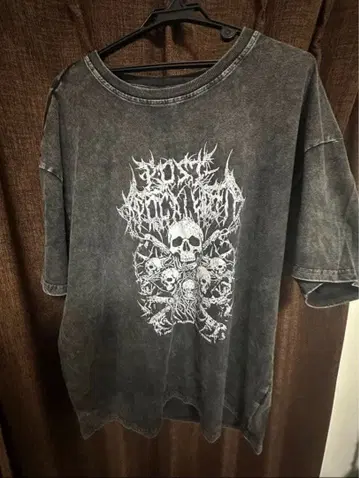 펑크 스타일 y2k 남성용 티셔츠 해골 메탈 밴드 티셔츠