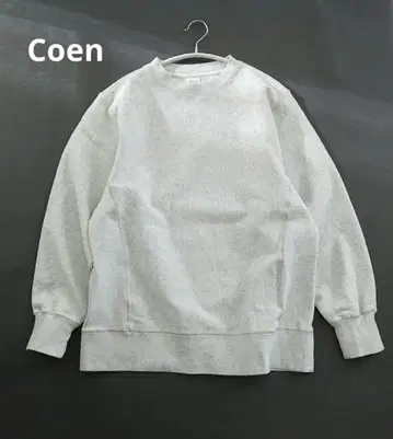 코엔 헤비웨이트 맨투맨 트레이닝복 그레이 남녀 공용 L