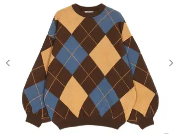 punyus 아가일 무늬 니트 사이즈 2