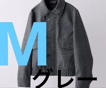 clel 울 블렌드 헤링본 트위드 파이어맨 블루종