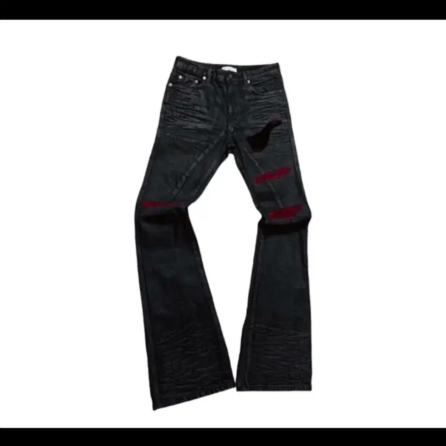 UNDERMYCAR | 언더마이카 Undermycar RINKLED INDIGO WIDE FLARE JEANS