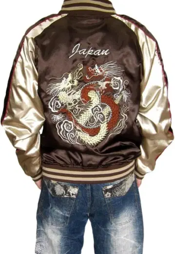 드래곤 자수 스카잔 3L 사이즈 브라운