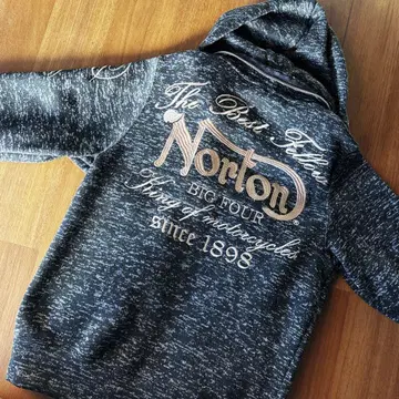 Norton 후드 부착 자수 집업 자켓 M