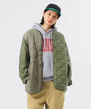 BEAMS BOY 퀼팅 블루종 2Way