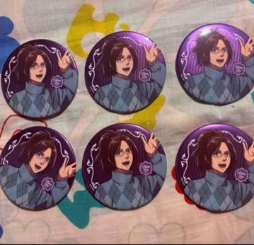 진격의 거인 프린스 호텔 트레이딩 오리지널 메탈 캔뱃지 한지 6개