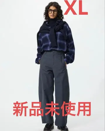 유니클로 저지 배럴 레그 팬츠 XL 다크 그레이