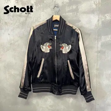 Schott 수베니어 자켓 스카잔 호랑이 자수 샷
