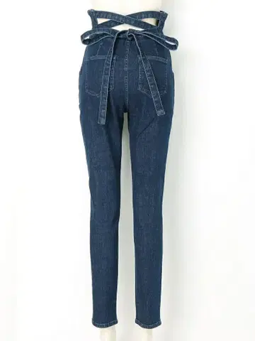 [ 익명 배송 ] snidel 하이웨스트 디자인 스키니 데님 레이스업