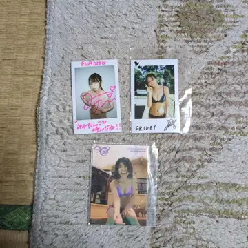 친필 사인 폴라로이드 3장 세트