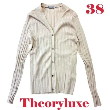 새상품급 Theoryluxe 띠어리 럭스 레이온 니트 가디건 38 베이지
