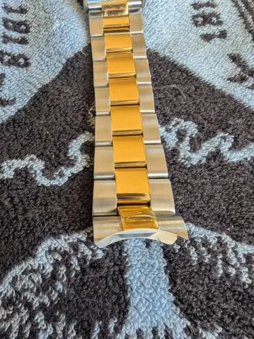 22mm 메탈 시계 밴드 스테인리스 스틸 투톤 세이코