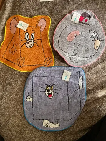 톰과 제리 캐릭터형 타월 3개 세트