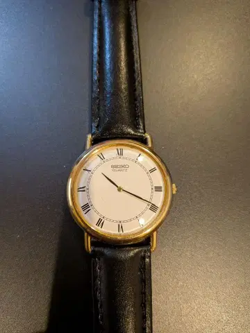 SEIKO 쿼츠 손목시계 골드/블랙