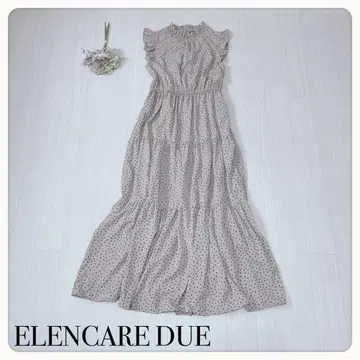 [ 새상품급 ] 엘렌카레듀에 도트 티어드 원피스 걸리시 프릴