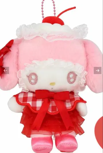 마이멜로디 휘핑 체리 마스코트 참