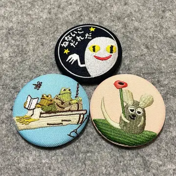 그림책 자수 캔뱃지 3개 세트