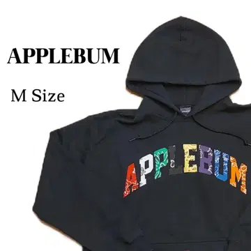 APPLEBUM 후드티 반다나 패턴 로고 M 블랙