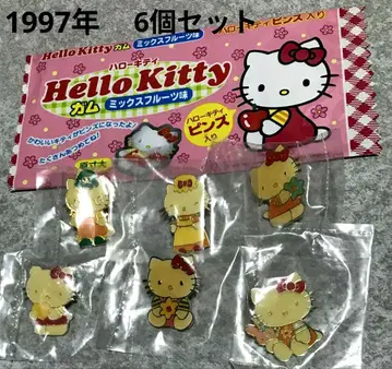 레트로! HelloKitty 핀즈 6개 세트 미개봉 1997년