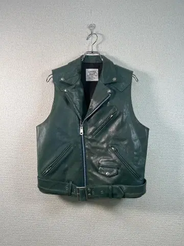미스터 젠틀맨 그린 가죽 베스트 M