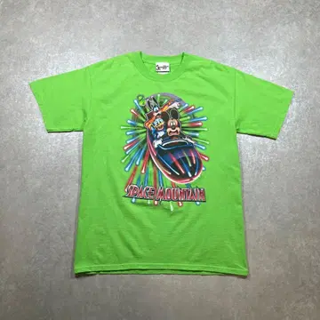 90s Disney 스페이스 마운틴 양면 프린트 T셔츠 빈티지