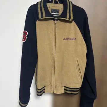 BLEND LEAGUE 바시티 자켓 M 사이즈 베이지 네이비