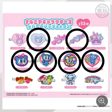 나루미야 캐릭터 러버 클립 6개 세트