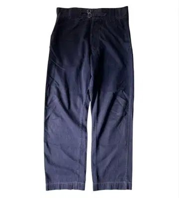 50s 60s 유로 워크 몰스킨 팬츠 더블 버클 네이비