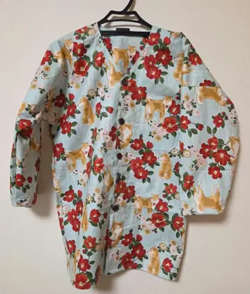 코이구치 셔츠 다보 셔츠 동백 시바견 민트 그린