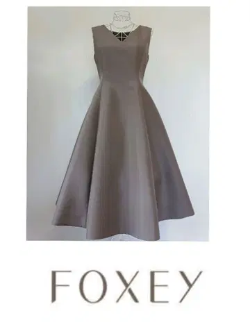 폭시 부티크 실크 울 드레스 원피스 40