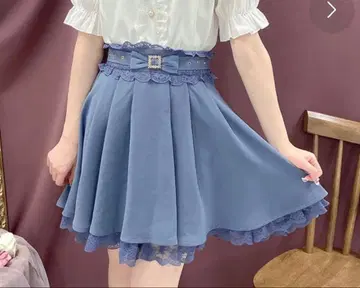 ROJITA 리본 벨트 스커트 블루