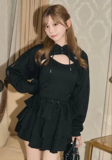 볼레로 후드티 3개 세트 캉캉 스커트