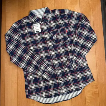 미키하우스 M(165-175) 체크&보더 셔츠 새상품