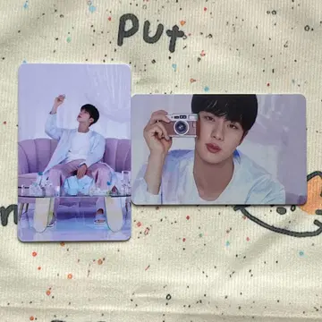 한국 BTS 진 미공개 BE 럭키드로우 한정판 트레이딩 카드 2장