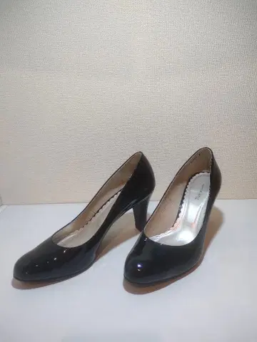 marie femme 블랙 플레인 펌프스 중간 힐 졸업식 입학식 업무