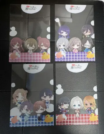 아이돌 마스터 샤이니 컬러즈 온천 시설 콜라보 클리어 카드 4종 세트