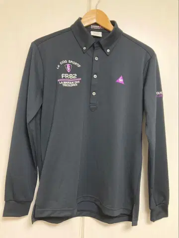 르꼬끄 스포르티브 피케 셔츠 남성용 M 긴팔 블랙