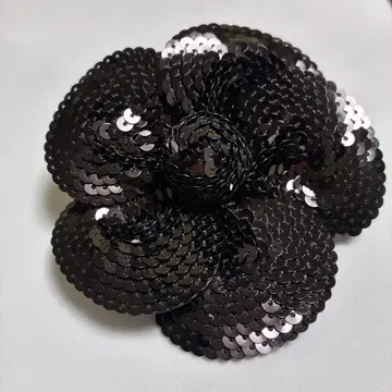 [ 미사용 ] VENDOME BOUTIQUE 스팽글 코사지 블랙