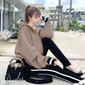 Rady 후드 부착 오버 사이즈 후드티 브라운