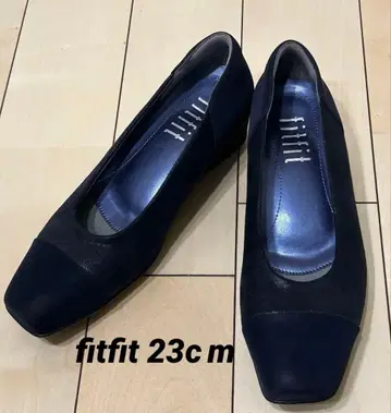 fitfit 발수 바이컬러 펌프스 네이비 이소재 23cm 3E