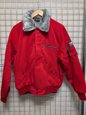 도라이치 도카잔 파이롯트 점퍼 블루종 빨간색 M