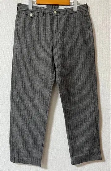 45rpm 와이드 팬츠 스트라이프 코튼