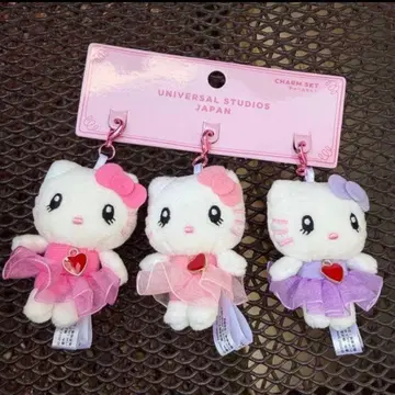 USJ 유니버셜 헬로키티 참 세트 3개