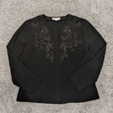 Appleberry 자수 블라우스 자켓 블랙 포멀 관혼상제 L 상당