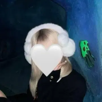 디즈니 귀도리 이어머플러 화이트 복슬복슬