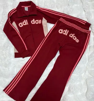 adidas 00s 트랙 자켓 팬츠 L 빨간색 셋업 y2k