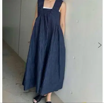 bow.a LINEN WASHER ONE-PIECE 보우에 네이비