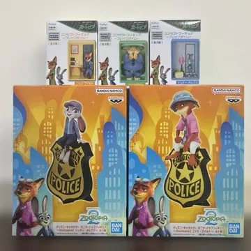 주토피아2 모니터 탑 피규어 컨셉 피규어 5점